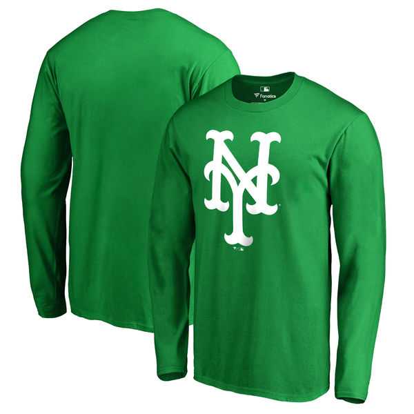 Men's New York Mets Fanatics Branded Kelly Green St. Patrick's Day White Logo Long Sleeve T-Shirt,We sell and wholesale Men's New York Mets Fanatics Branded Kelly Green St. Patrick's Day White Logo Long Sleeve T-Shirt on line form chian!